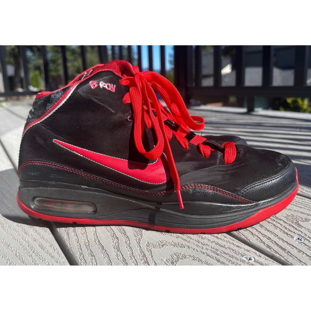 Nike B Roy High Top Basketball Sneakers‎ Black Red Mens Size 10 Shoes